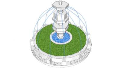 涌泉su模型下载_sketchup草图大师SKP模型