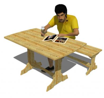 看书男子的坐姿SU模型下载_sketchup草图大师SKP模型