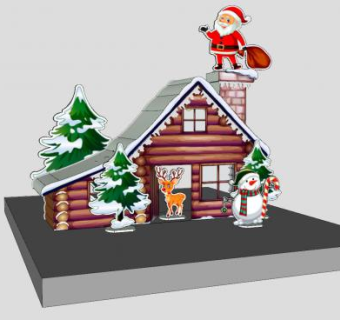 圣诞树工艺品摆件SU模型下载_sketchup草图大师SKP模型