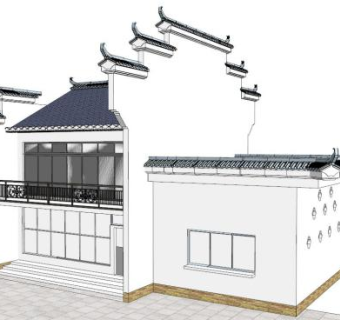 山墙su模型下载_sketchup草图大师SKP模型