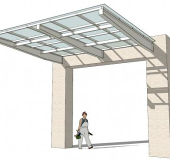 现代雨蓬su模型下载_sketchup草图大师SKP模型