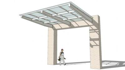 现代雨蓬su模型下载_sketchup草图大师SKP模型