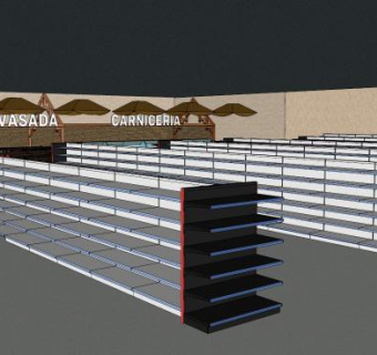 商店货架su模型下载_sketchup草图大师SKP模型