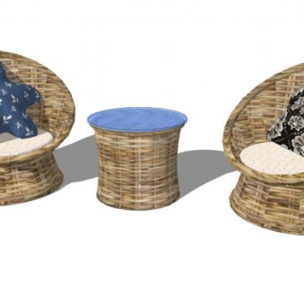 编织座椅SU模型下载_sketchup草图大师SKP模型