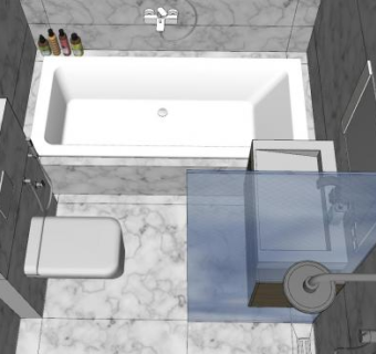 浴室间SU模型下载_sketchup草图大师SKP模型