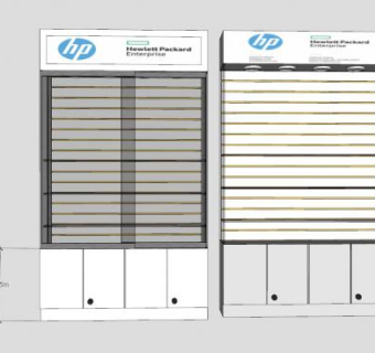 惠普电子产品展示柜SU模型下载_sketchup草图大师SKP模型