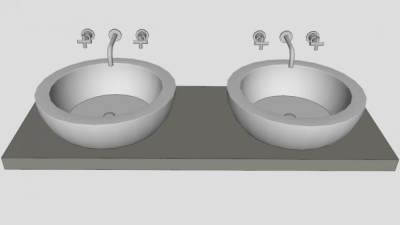洗手带水龙头su模型下载_sketchup草图大师SKP模型