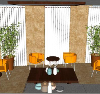 休闲室su模型下载_sketchup草图大师SKP模型