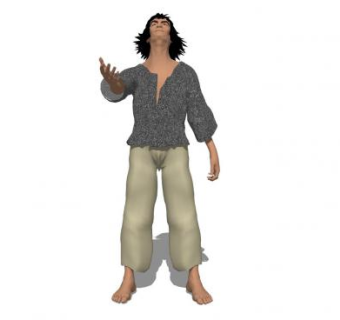 邋遢的男人SU模型下载_sketchup草图大师SKP模型