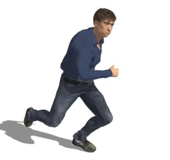 奔跑的男士SU模型下载_sketchup草图大师SKP模型