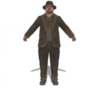 络腮胡子大叔SU模型下载_sketchup草图大师SKP模型