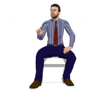 现代白领男士SU模型下载_sketchup草图大师SKP模型