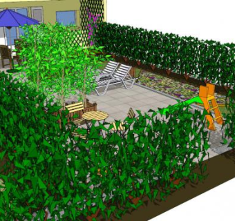 花墙su模型下载_sketchup草图大师SKP模型