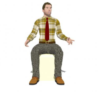 现代青年男子SU模型下载_sketchup草图大师SKP模型