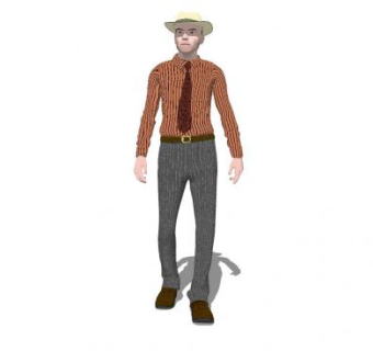 休闲西装男士sketchup模型下载_sketchup草图大师SKP模型