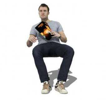 现代男士坐姿SU模型下载_sketchup草图大师SKP模型