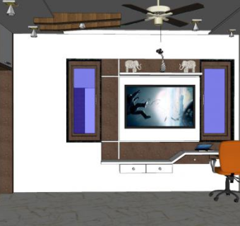 现代中式卧室家具设计SU模型下载_sketchup草图大师SKP模型