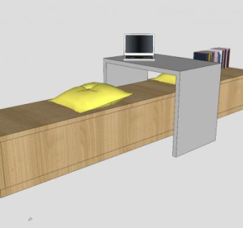 矮桌榻榻米飘窗柜SU模型下载_sketchup草图大师SKP模型