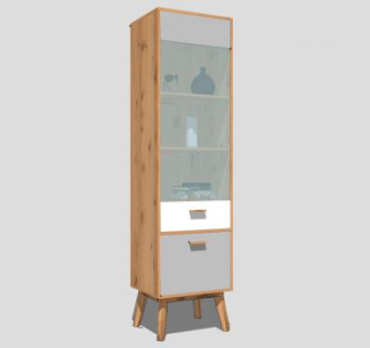 北欧立柜家具装饰SU模型下载_sketchup草图大师SKP模型