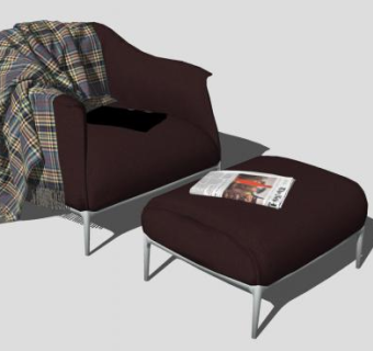 北欧沙发椅SU模型下载_sketchup草图大师SKP模型