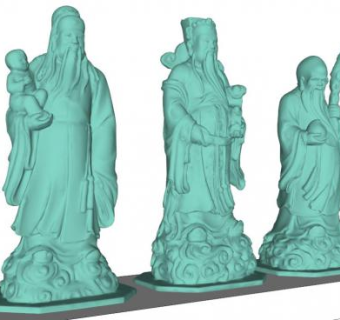 福禄寿su模型下载_sketchup草图大师SKP模型