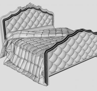 欧式床铺SU模型下载_sketchup草图大师SKP模型