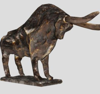 金牛工艺品雕塑SU模型下载_sketchup草图大师SKP模型