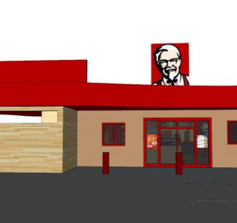 kfc玻璃门su模型下载_sketchup草图大师SKP模型