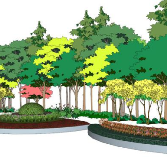 花花草草的su模型下载_sketchup草图大师SKP模型