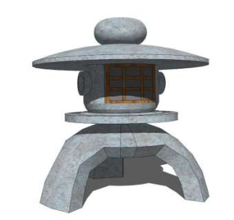 石灯su模型下载_sketchup草图大师SKP模型