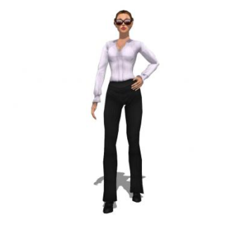 现代高管白领女士SU模型下载_sketchup草图大师SKP模型