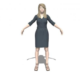 现代漂亮女人SU模型下载_sketchup草图大师SKP模型