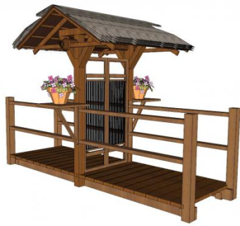 小木门su模型下载_sketchup草图大师SKP模型