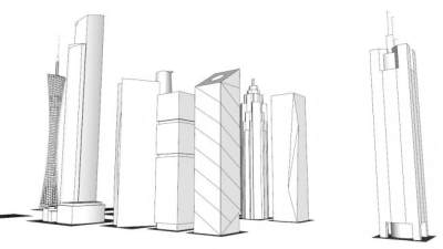 珠江新城su模型下载_sketchup草图大师SKP模型