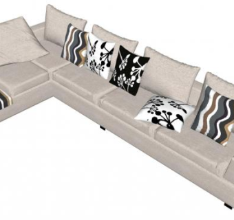 现代时尚沙发su模型下载_sketchup草图大师SKP模型