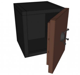 密码箱su模型下载_sketchup草图大师SKP模型