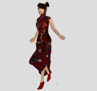 民国人物su模型下载_sketchup草图大师SKP模型