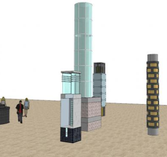 室外景观灯具su模型下载_sketchup草图大师SKP模型