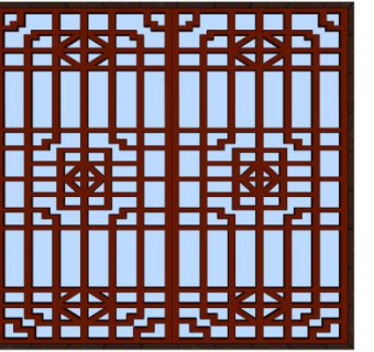 金属镂空门su模型下载_sketchup草图大师SKP模型