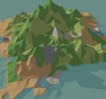 简易地图山区SU模型下载_sketchup草图大师SKP模型