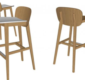 酒吧椅子su模型下载_sketchup草图大师SKP模型