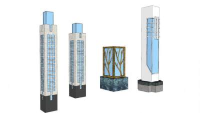 景观灯具su模型下载_sketchup草图大师SKP模型