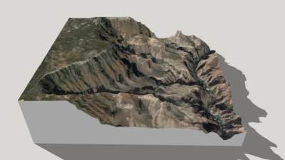 大峡谷地形SU模型下载_sketchup草图大师SKP模型