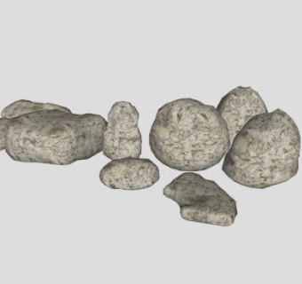 园林景观石SU模型下载_sketchup草图大师SKP模型