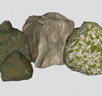 大岩石形状SU模型下载_sketchup草图大师SKP模型