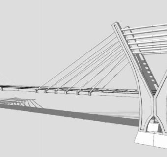 浪漫桥su模型下载_sketchup草图大师SKP模型