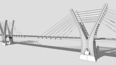 浪漫桥su模型下载_sketchup草图大师SKP模型