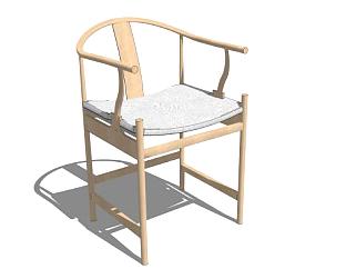 新中式椅子SU模型下载_sketchup草图大师SKP模型