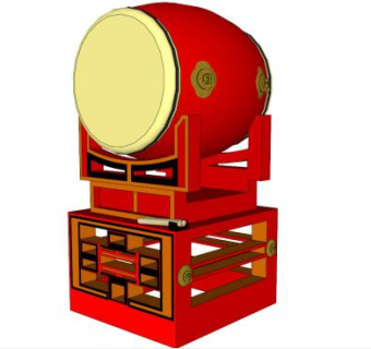 中国鼓su模型下载_sketchup草图大师SKP模型