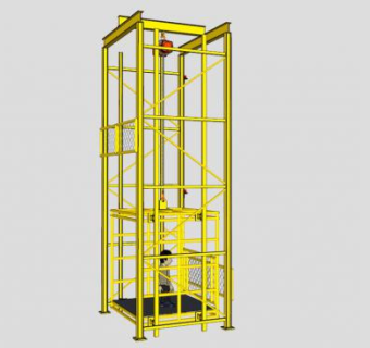 工地施工电梯SU模型下载_sketchup草图大师SKP模型